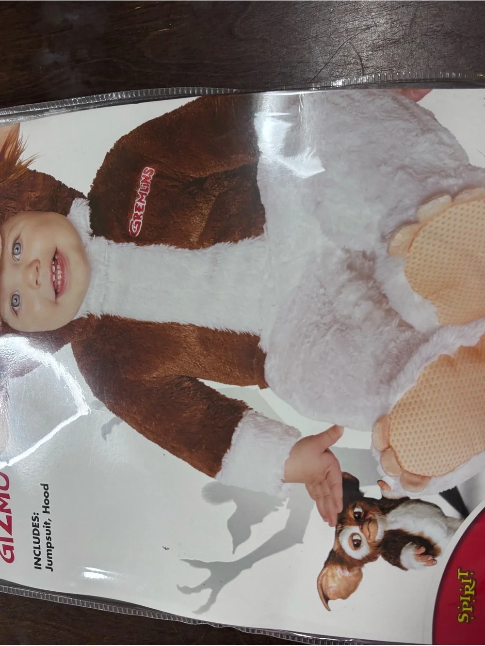 Baby Gizmo 18-24M Brown and White Plush One-Piece with head piece